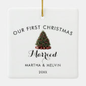 Ornement En Céramique 5 Mariage photo Collage (Dos)