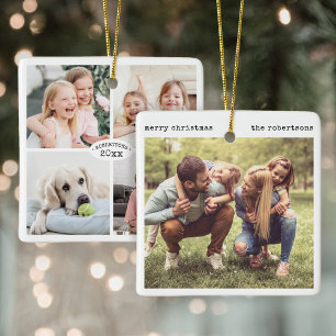 Ornement En Céramique 5 Photo Minimaliste Moderne Machine à Écrire Noël