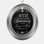 Ornement En Céramique 60e anniversaire du Mariage (Gauche)