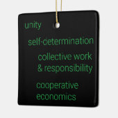 Ornement En Céramique 7 Principes de Kwanzaa (Gauche)