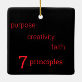 Ornement En Céramique 7 Principes de Kwanzaa (Dos)