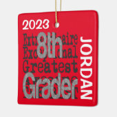 Ornement En Céramique 8e année Extraordinaire CUSTOM (Gauche)