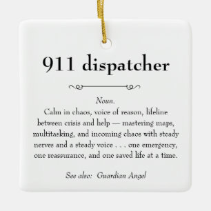 Ornement En Céramique 911 Cadeau d'appréciation du répartiteur d'urgence