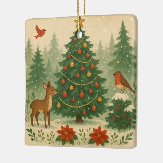 Ornement En Céramique A beautiful Christmas tree in nature (Gauche)