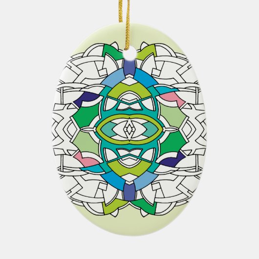 Ornement En Céramique à damiers (Dos)