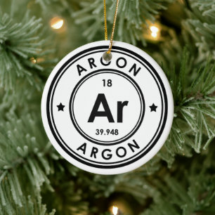 Ornement en céramique à élément Argon