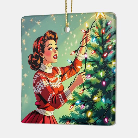 Ornement En Céramique A Funny Sarcastic and Nostalgic Retro Christmas (Gauche)