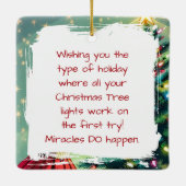 Ornement En Céramique A Funny Sarcastic and Nostalgic Retro Christmas (Dos)