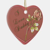 Ornement En Céramique A I Love Daddy Heart (Droite)