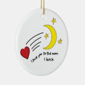 Ornement En Céramique À la lune et au dos (Droite)