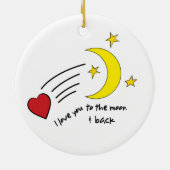 Ornement En Céramique À la lune et au dos (Dos)