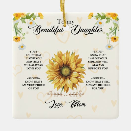 Ornement En Céramique À ma belle fille (Devant)