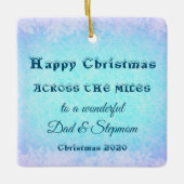 Ornement En Céramique A travers les Miles Noël 2020 Papa & Stepmere (Devant)