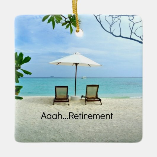 Ornement En Céramique Aaah...Retraite (Devant)