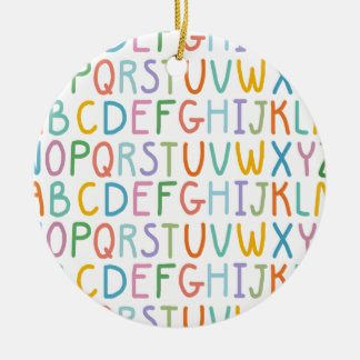Ornement En Céramique ABCs coloré