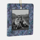 Ornement En Céramique Abstrait bleu violet turquoise quartz marbre grani (Droite)