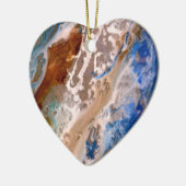 Ornement En Céramique Abstrait plage de sable motif motif en mousse d'ea (Gauche)