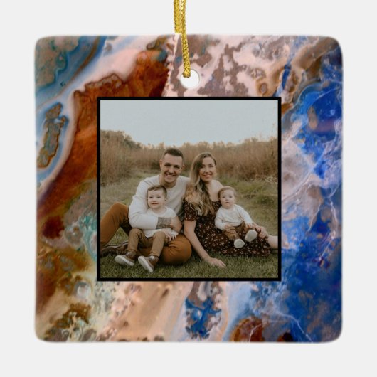 Ornement En Céramique Abstrait plage de sable motif motif en mousse d'ea (Devant)