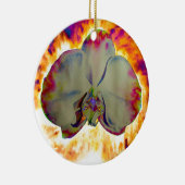 Ornement En Céramique Abstraite peinture d'orchidée tropicale fleurie (Droite)