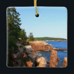 Ornement En Céramique Acadia Rocky Beach près de Thunder Hole<br><div class="desc">Les plages rocheuses du Parc national de l'Acadie sont réputées pour leur beauté. Voici une vue depuis le célèbre spot de Thunder Hole. Cette photo est également présentée comme le fond d'écran large "Acadia Rocky Beach near Thunder Hole" à partir de www.mlewallpapers.com. Consultez notre magasin pour plus de photos du...</div>