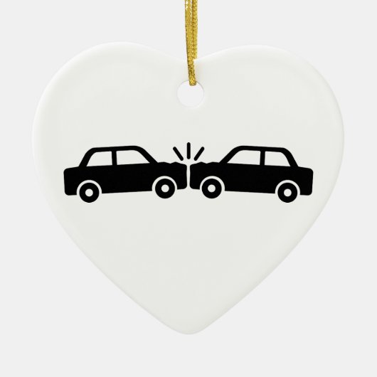 Ornement En Céramique Accident de voiture (Devant)