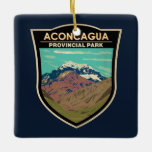 Ornement En Céramique Aconcagua Provincial Park Argentina Voyage Vintage<br><div class="desc">Parc provincial Aconcagua dans un style vectoriel. Elle abrite le mont Aconcagua,  le plus haut sommet d'Amérique du Sud,  enneigé.</div>