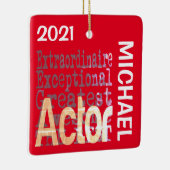 Ornement En Céramique Acteur Extraordinaire CUSTOM (Droite)