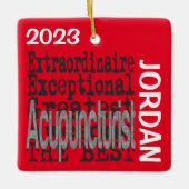 Ornement En Céramique Acupuncturiste Extraordinaire CUSTOM (Devant)