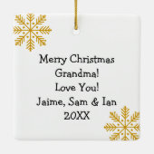 Ornement En Céramique Add a Family Photo to this Personalized Christmas (Dos)