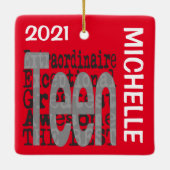 Ornement en céramique Ado Extraordinaire CUSTOM (Dos)