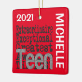 Ornement En Céramique Ado Extraordinaire PERSONNALISÉ (Gauche)