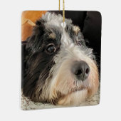 Ornement En Céramique Adorable Bernedoodle (Droite)