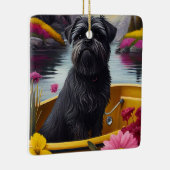 Ornement En Céramique Affenpinscher Chien sur une pagaie : une aventure (Droite)