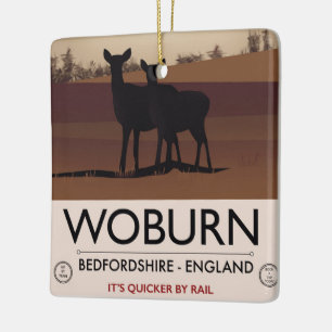 Ornement En Céramique Affiche de voyage de style vintage Woburn - Bedfor
