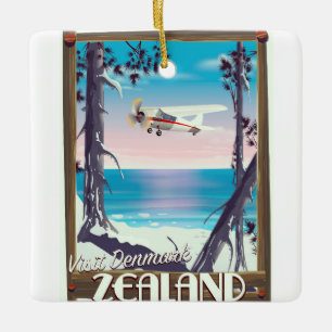 Ornement En Céramique Affiche de voyage en Zélande Danemark
