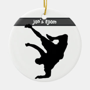 Ornement En Céramique Affichette de porte/pièce de Bboy