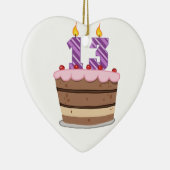 Ornement En Céramique Âge 13 sur le gâteau d'anniversaire (Droite)