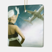 Ornement En Céramique Agent de bord rétro - SRF (Gauche)