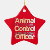 Ornement En Céramique Agent de contrôle des animaux Extraordinaire (Devant)