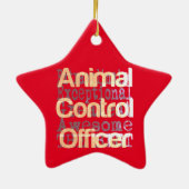 Ornement En Céramique Agent de contrôle des animaux Extraordinaire (Dos)