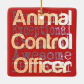 Ornement En Céramique Agent de contrôle des animaux Extraordinaire (Dos)