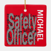 Ornement En Céramique Agent de sécurité Extraordinaire CUSTOM (Dos)