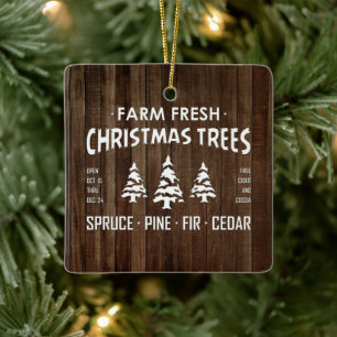 ORNEMENT EN CÉRAMIQUE AGRICULTURE NOËL FRAIS ARBRES