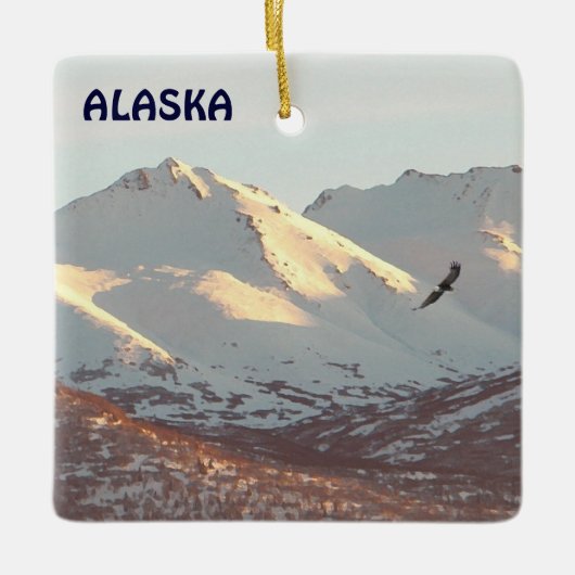 Ornement En Céramique Aigle d'hiver (Devant)