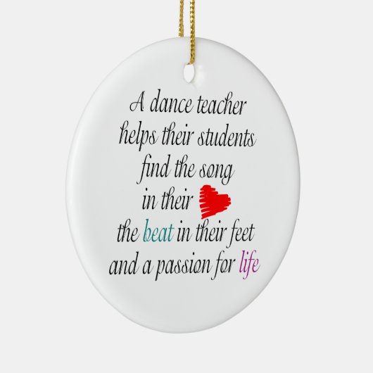 Ornement En Céramique Aimez enseigner à danse l'ornement unilatéral (Droite)