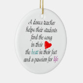 Ornement En Céramique Aimez enseigner la danse Doubler-A dégrossi (Droite)