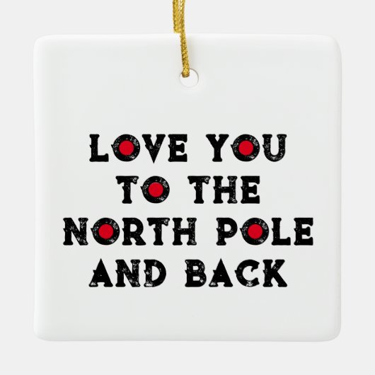 Ornement En Céramique Aimez-vous au pôle Nord (Devant)
