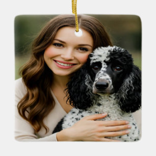 Ornement En Céramique Ajouter une photo de Poddle Personnaliser Personna