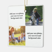 Ornement En Céramique Ajoutez vos propres photos, texte et jetez pi arri (Gauche)