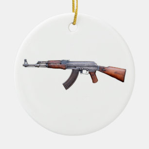 ORNEMENT EN CÉRAMIQUE AK-47